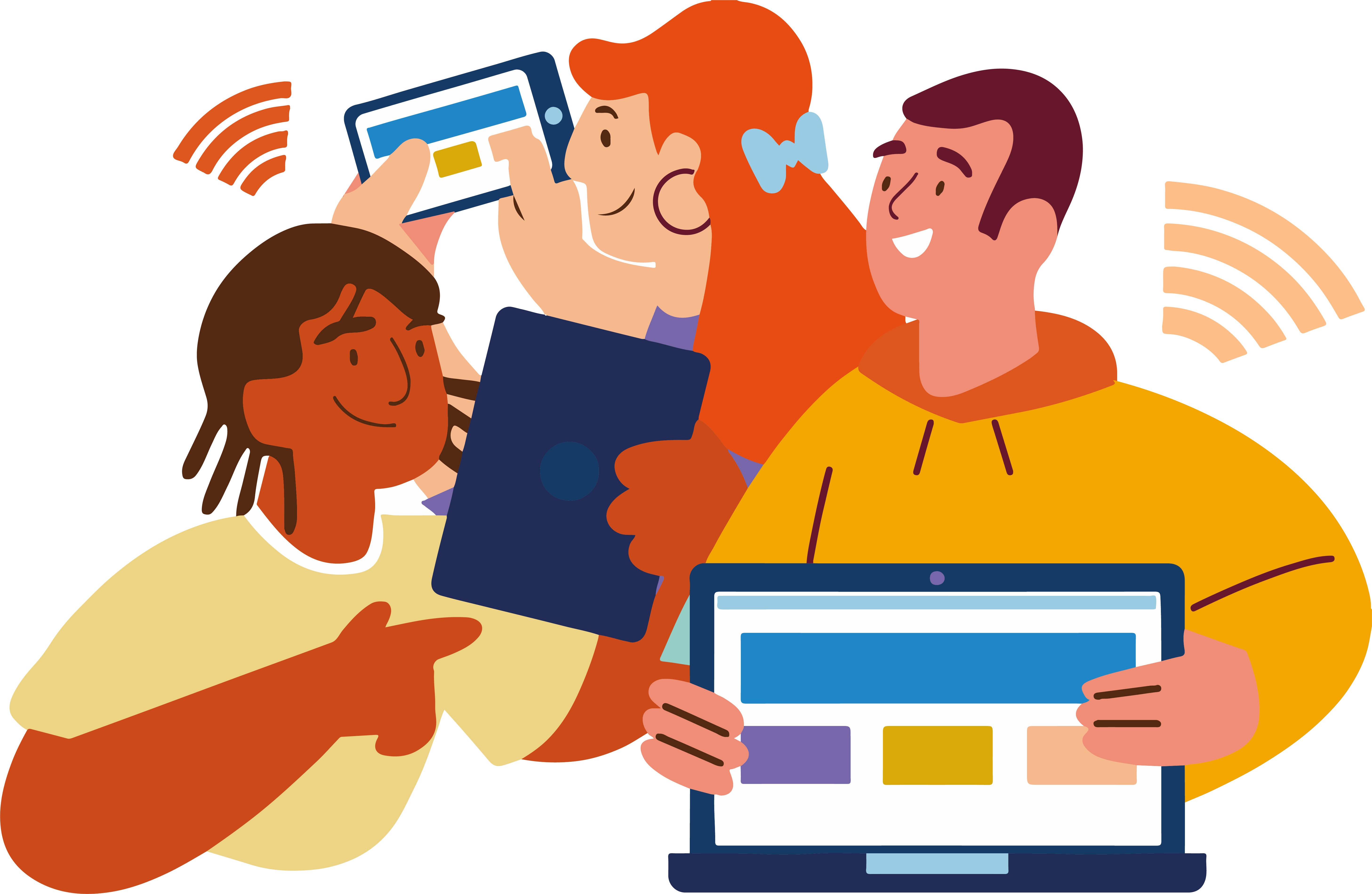 illustration partage collegue
